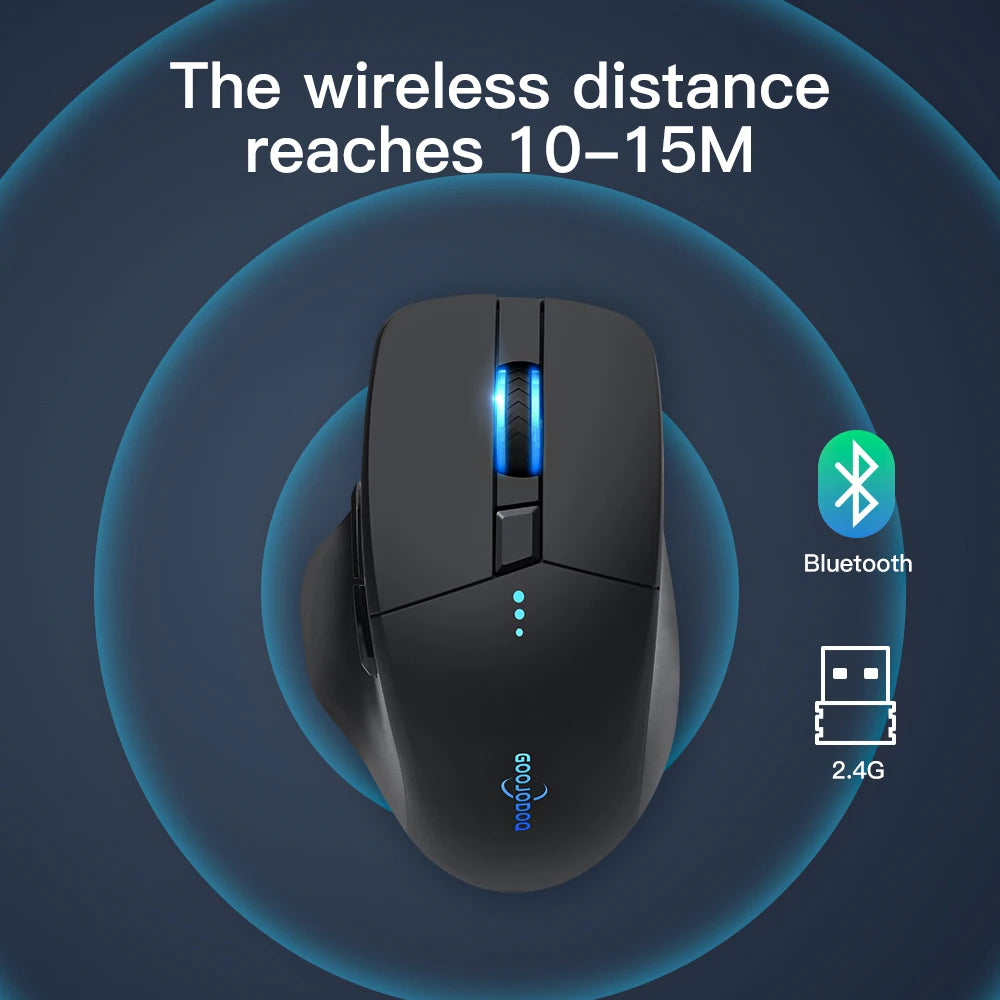 Bluetooth Wireless Ergonomic Mouse Goojodoq