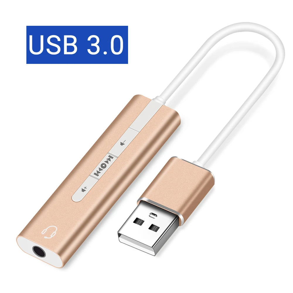 2 in 1 USB External Sound Card Goojodoq