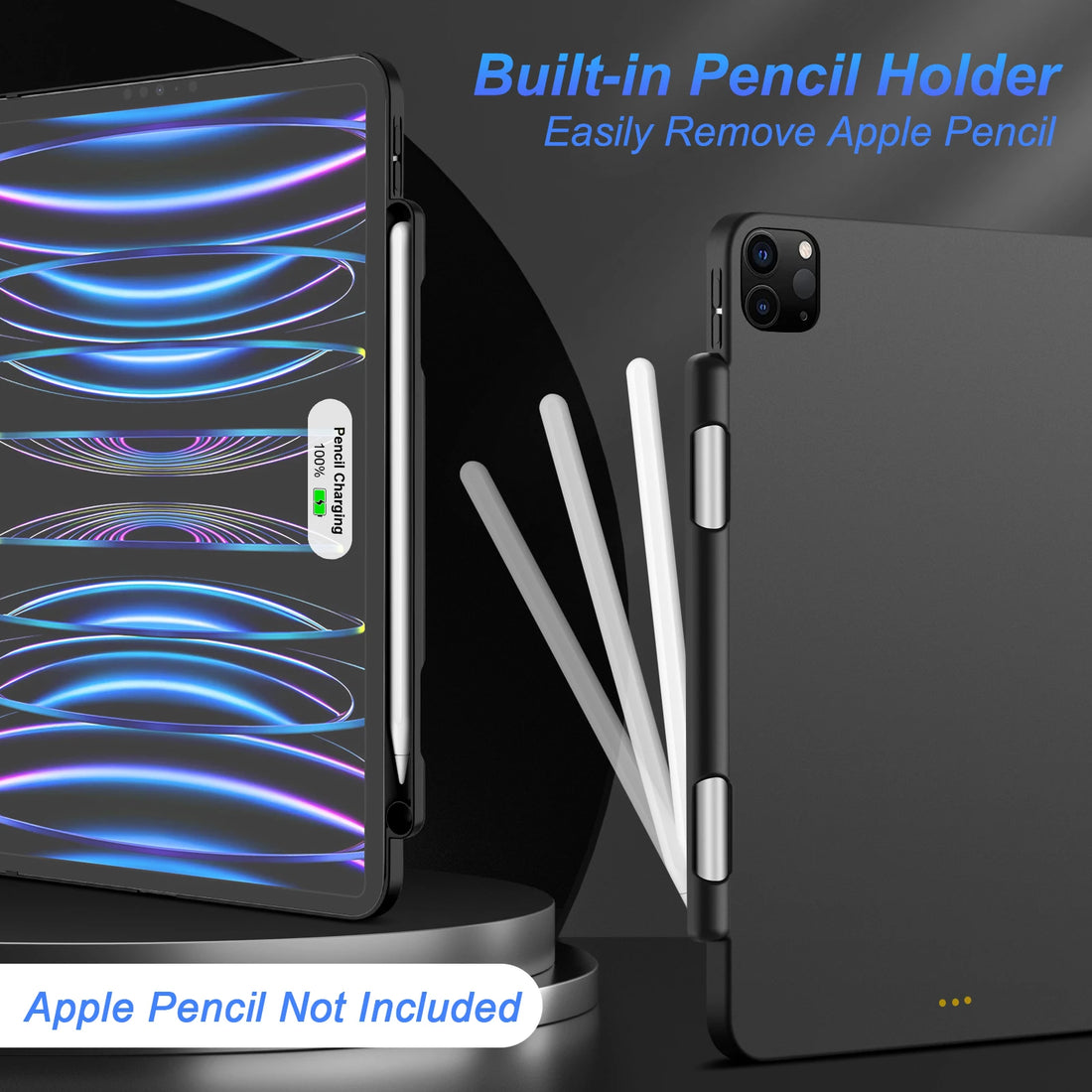 Magnetic Case with Pencil Holder for iPad Goojodoq