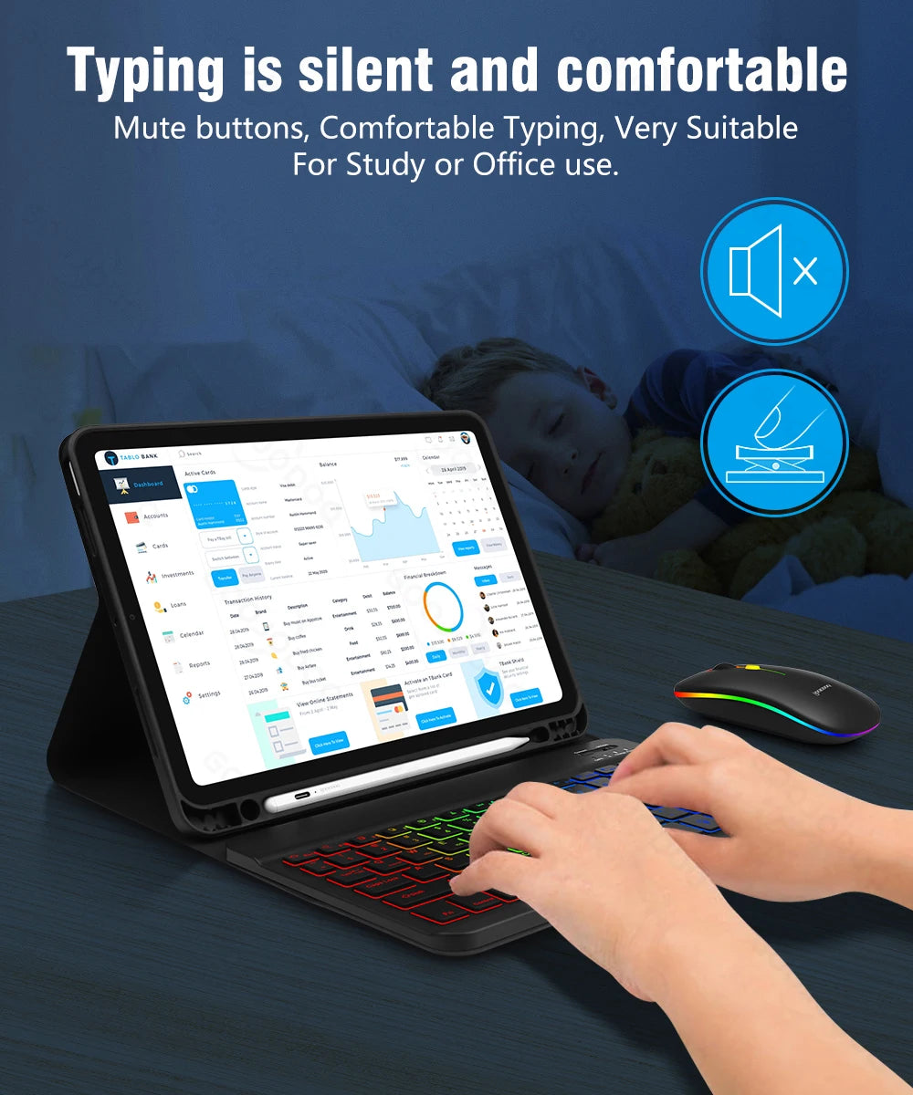Magic Keyboard and Mouse For iPad Goojodoq