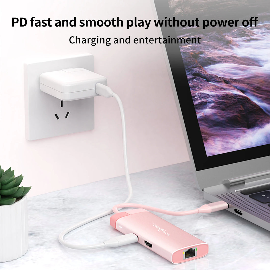Docking Station USB C HDMI PD 100W Goojodoq