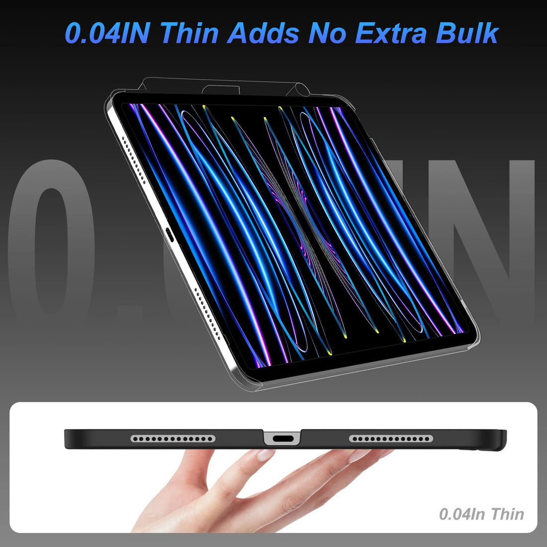 Magnetic Case with Pencil Holder for iPad Goojodoq