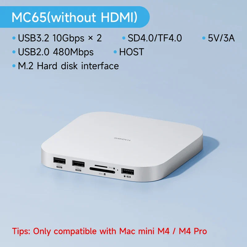 White electronic device with ports on a light blue background