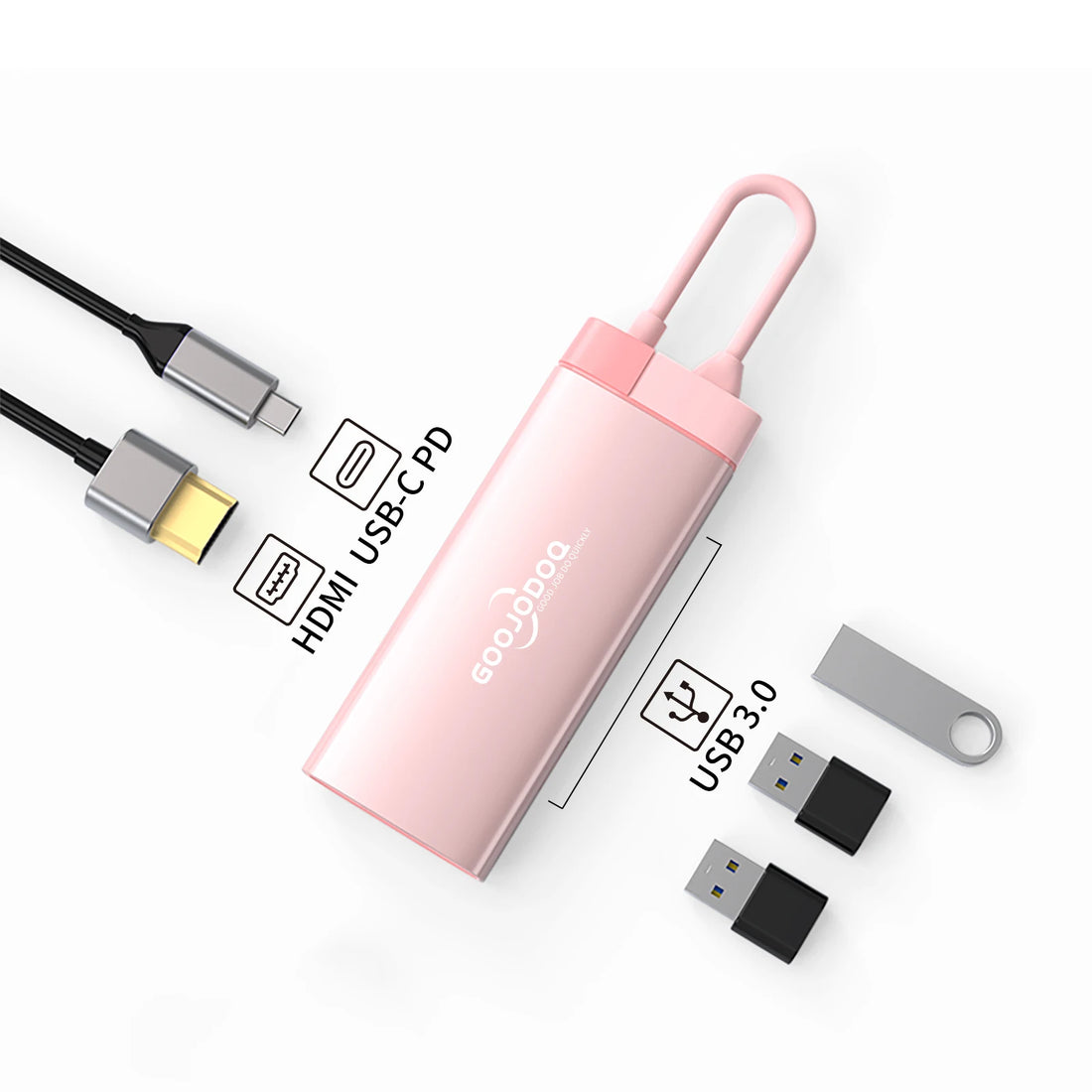 Docking Station USB C HDMI PD 100W Goojodoq