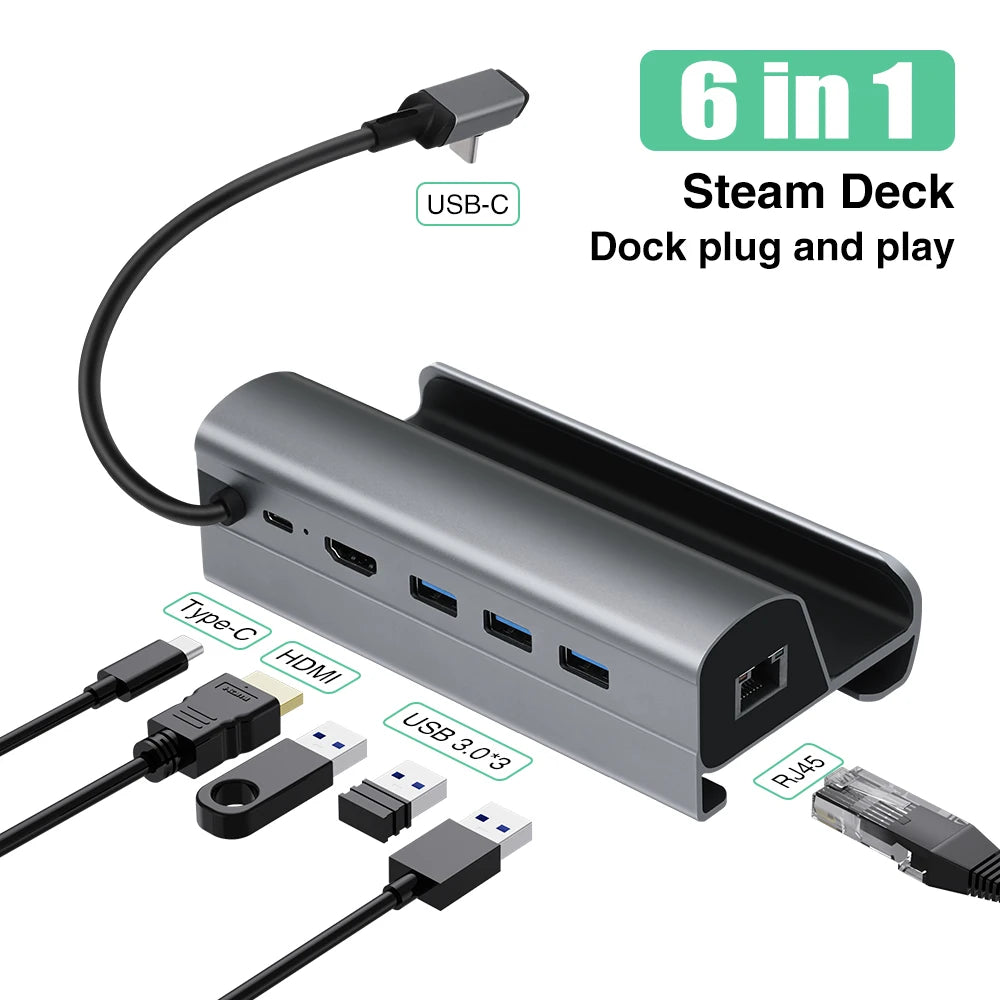 Steam Deck Docking Station 6-in-1 4K Goojodoq