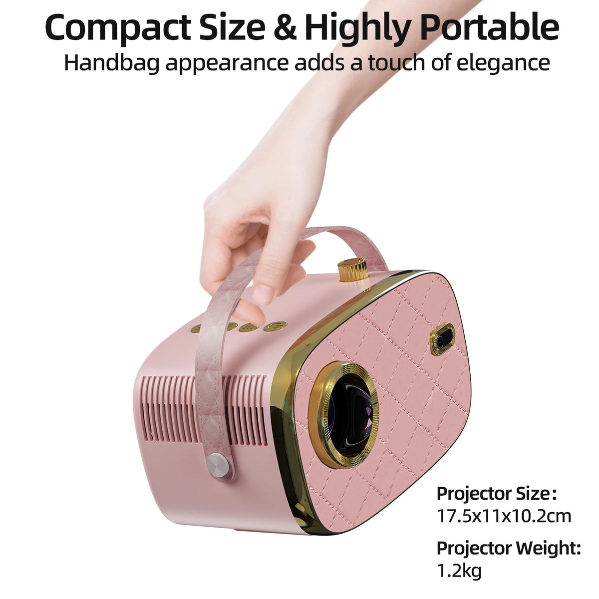 720P HD Mini Portable Projector with Bluetooth Speaker Goojodoq