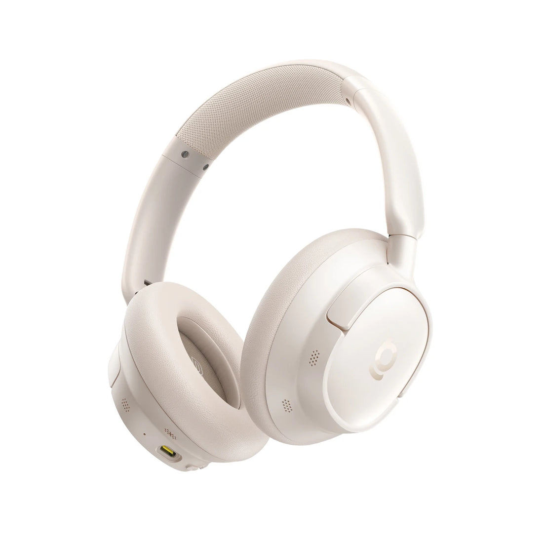 White headphones on a white background