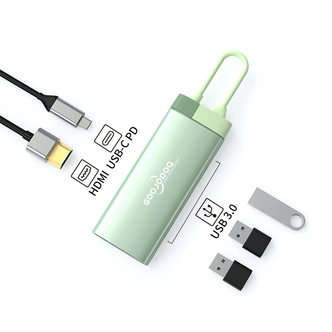Docking Station USB C HDMI PD 100W Goojodoq