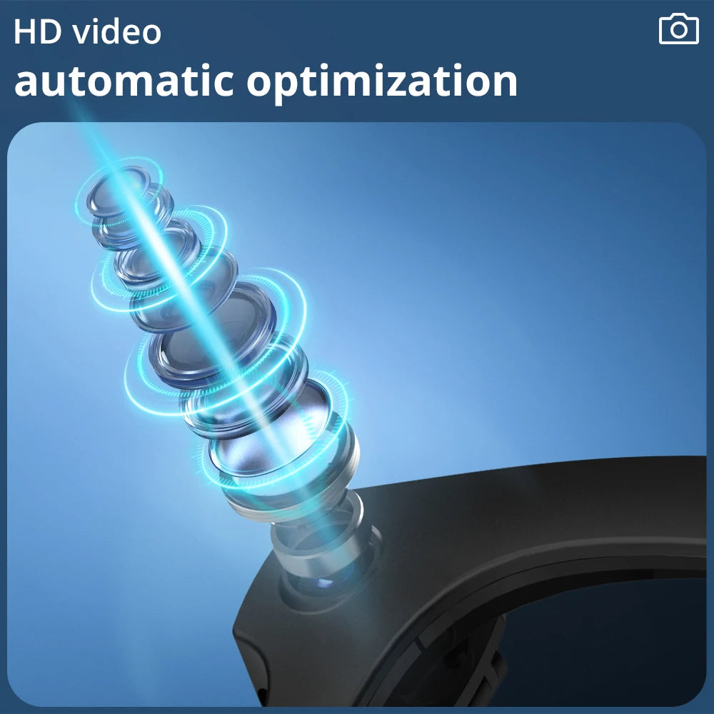Technical illustration of a component with 'HD video automatic optimization' text on a blue background