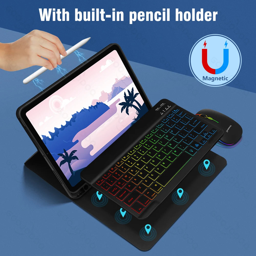 Magic Keyboard and Mouse For iPad Goojodoq