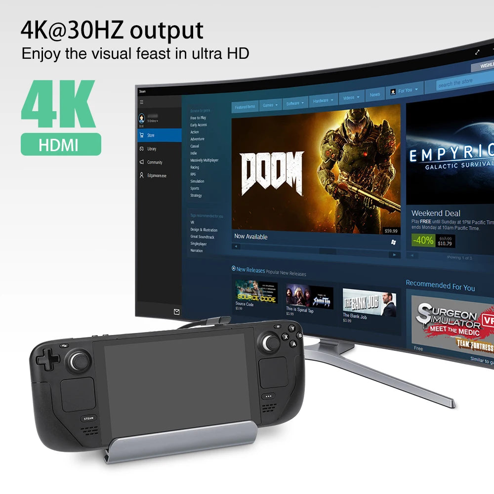 Steam Deck Docking Station 6-in-1 4K Goojodoq