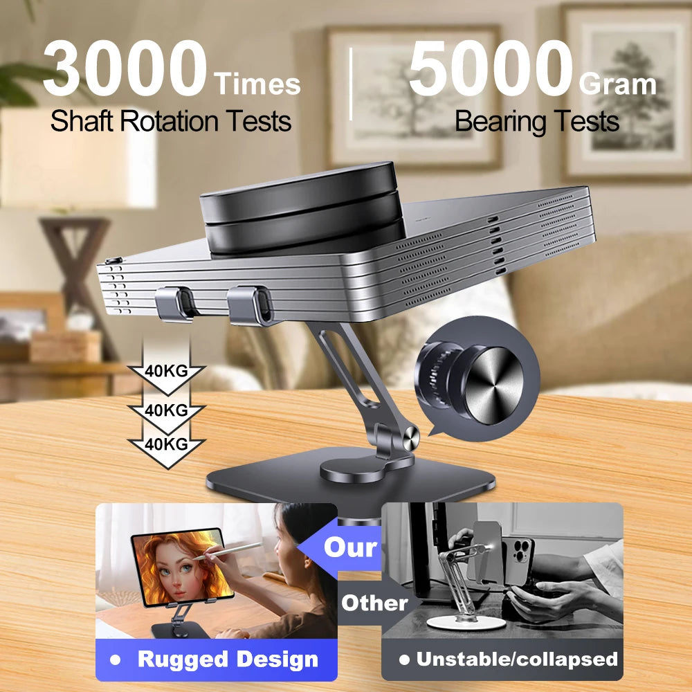 Tablet Stand Holder 360º Rotation Metal Goojodoq