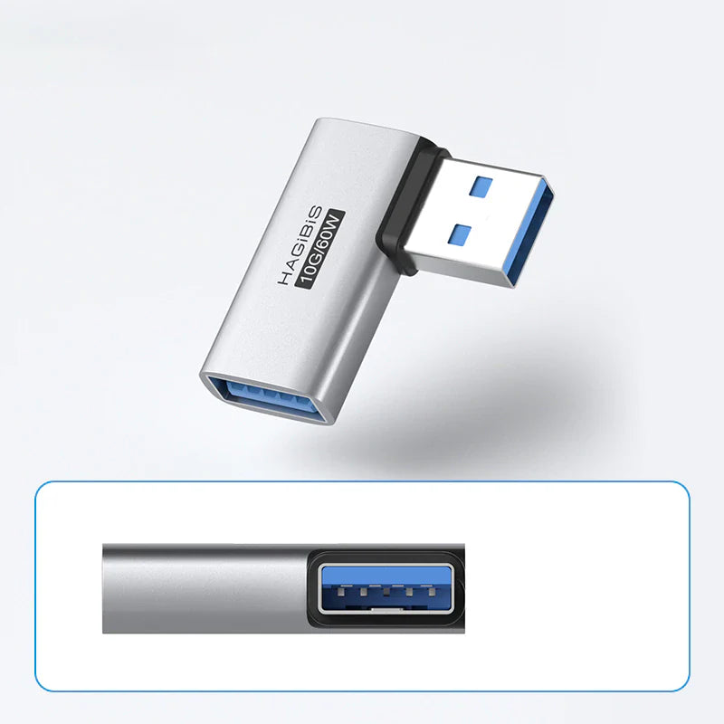 Hagibis USB 3.2 90° Multi-Angle Adapter – 10Gbps 60W