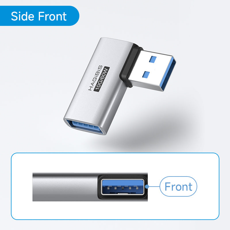 Hagibis USB 3.2 90° Multi-Angle Adapter – 10Gbps 60W
