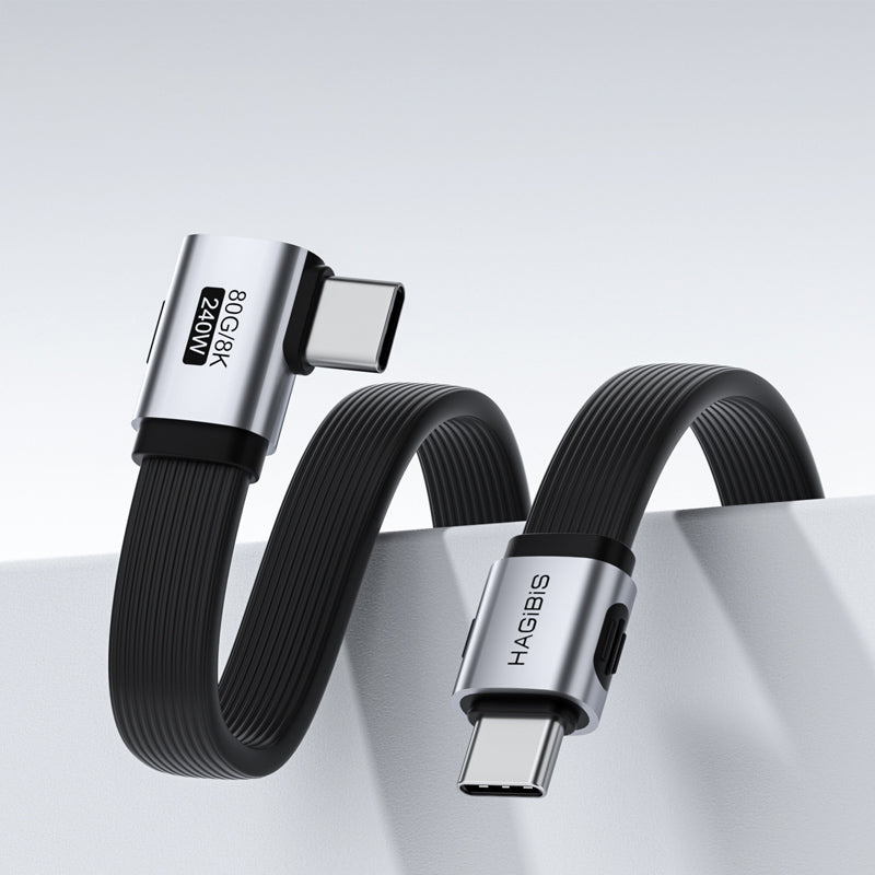 Two USB Type-C cables with 'HAGIBIS' branding on a light gray background