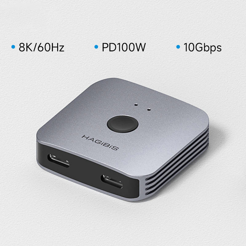 Hagibis USB-C Bidirectional Switch 8K 60Hz 10Gbps 100W