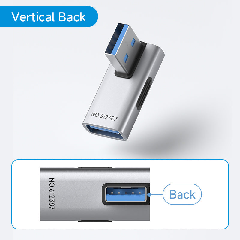 Hagibis USB 3.2 90° Multi-Angle Adapter – 10Gbps 60W