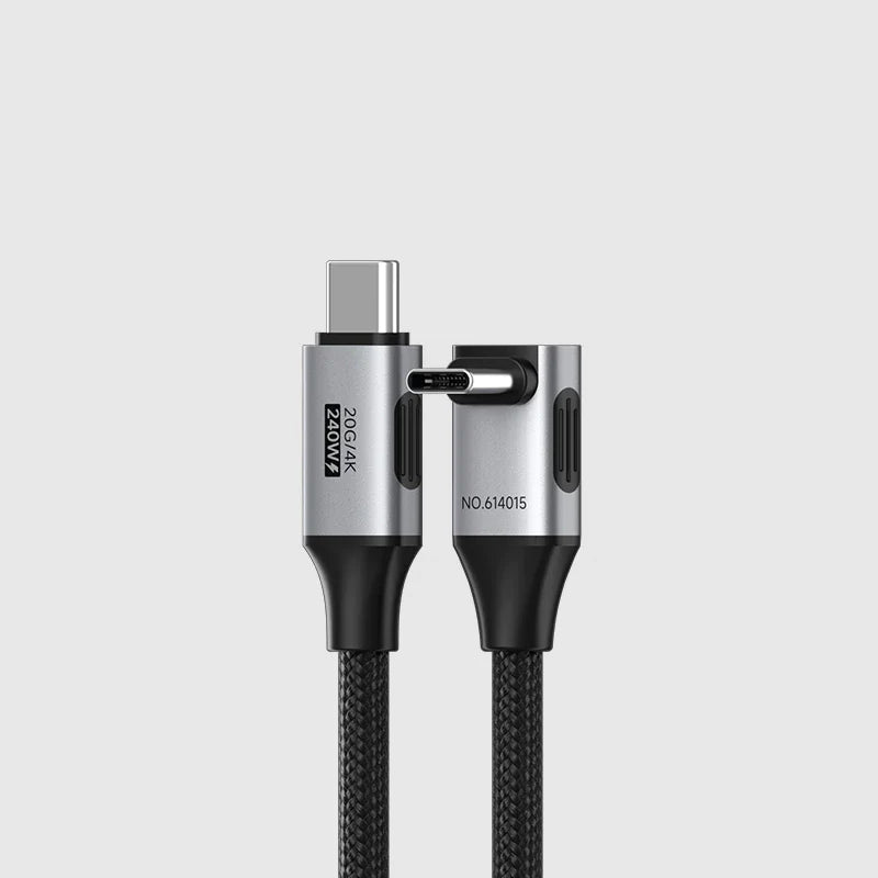 Hagibis USB4 USB-C Cable 80Gbps 240W Right Angle 8K