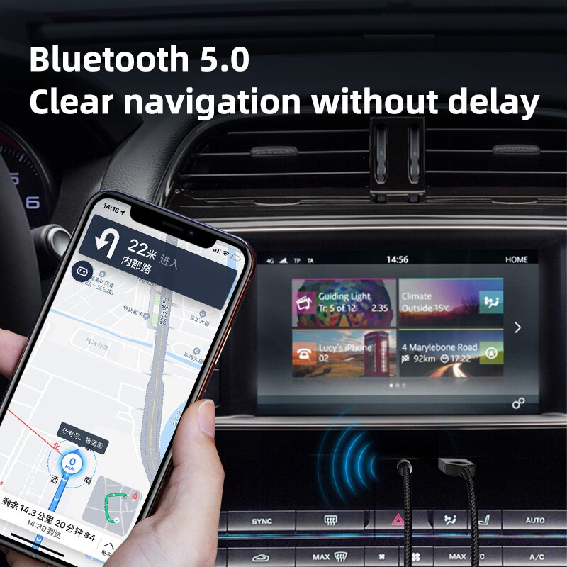 Bluetooth 5.0 Audio Receiver USB To 3.5mm AUX Jack HAGIBIS