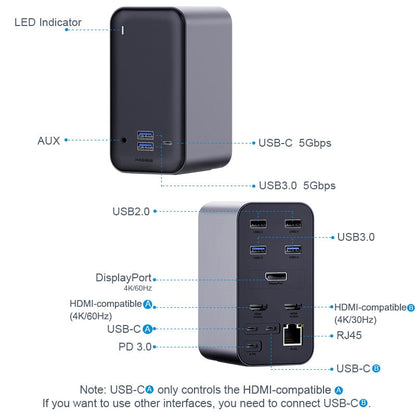13 in 1 Desktop Docking Station Hagibis