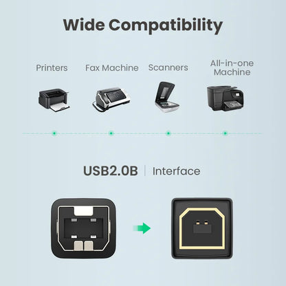 UGREEN USB Printer Cable USB 2.0 Type A