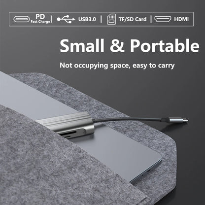 6 in 1 Hub USB C Multi Port Goojodoq