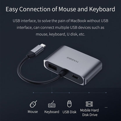 USB C to HDMI VGA Converter HAGIBIS