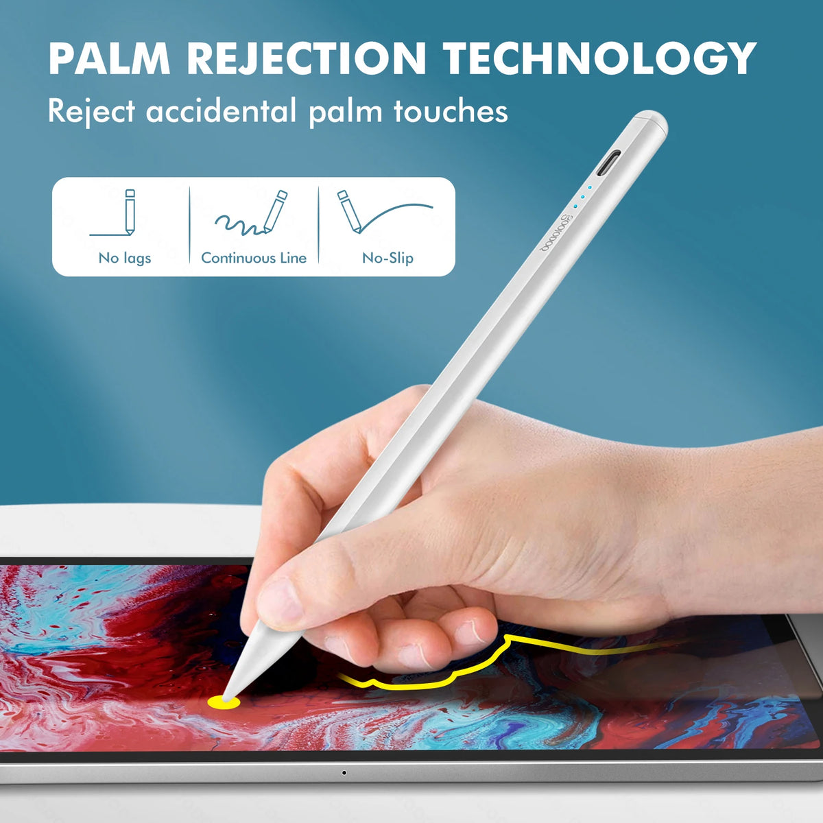 Goojodoq iPad Pencil Stylus with Palm Rejection & Tilt Sensor GD11