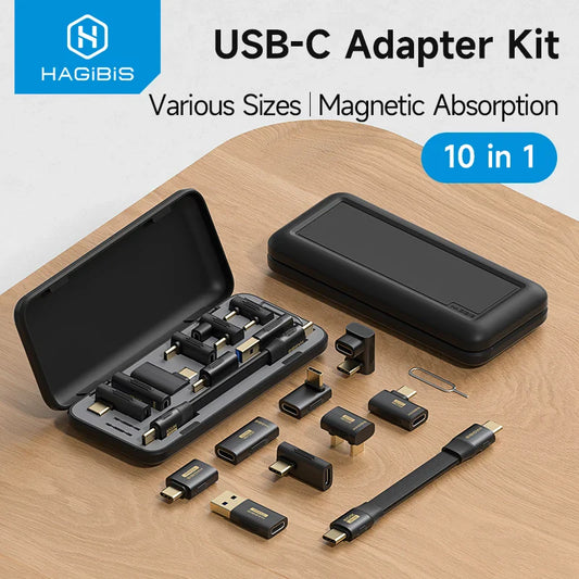 Hagibis 10-in-1 USB-C Adapter Kit with Storage Case