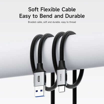 Two USB cables with braided design on a white background