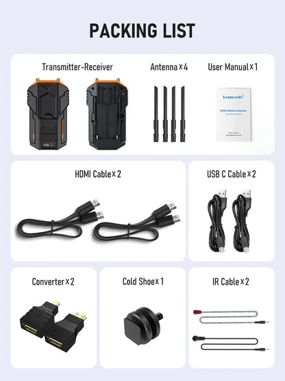 Lemorele R100 Wireless HDMI Extender 1080P 200m