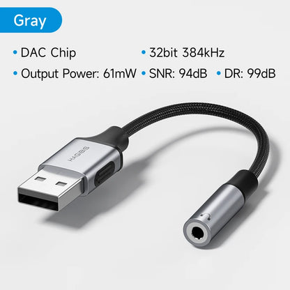 Hagibis USB-A to 3.5mm DAC Audio Adapter