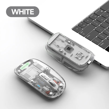 Transparent Bluetooth Wireless Mouse Goojodoq