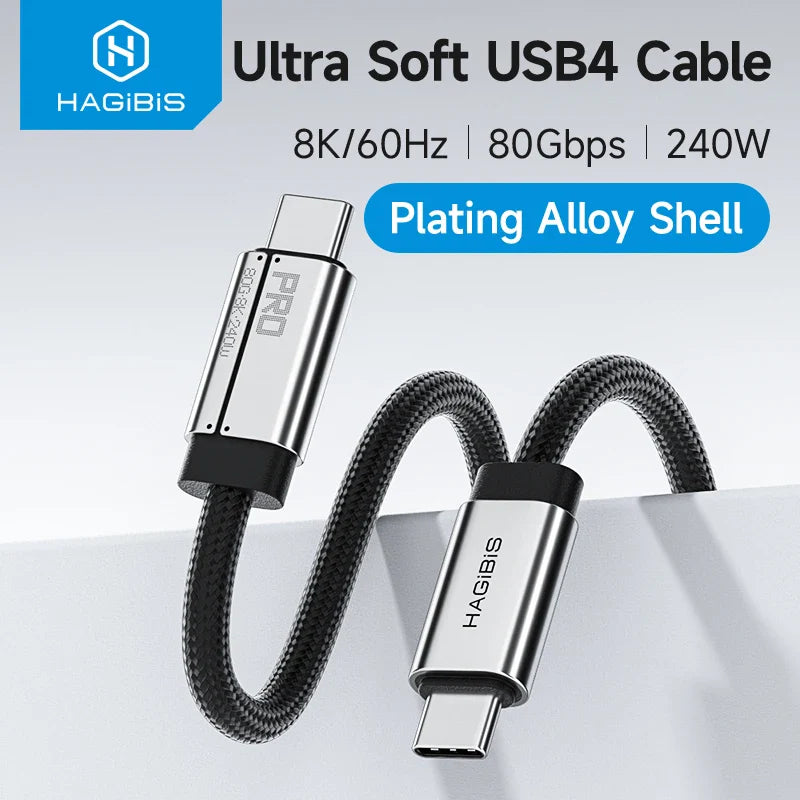Hagibis USB C Full Function Cable Super Soft USB4