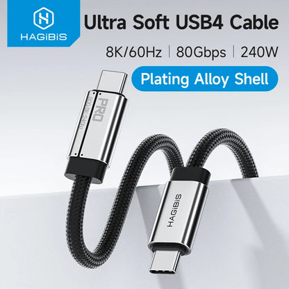 Hagibis USB C Full Function Cable Super Soft USB4