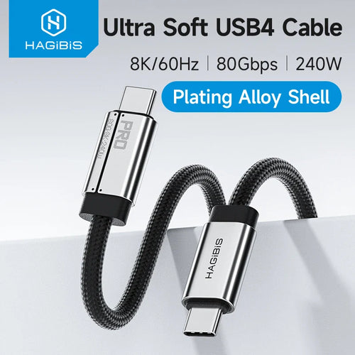 Hagibis USB C Full Function Cable Super Soft USB4
