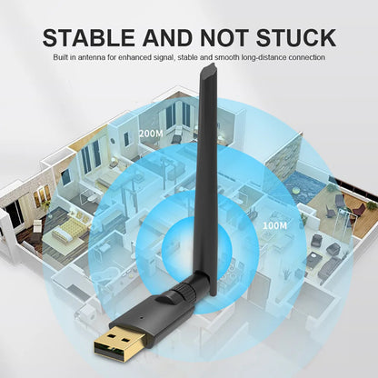 200M Bluetooth 5.1 Adapter USB for Windows & Linux