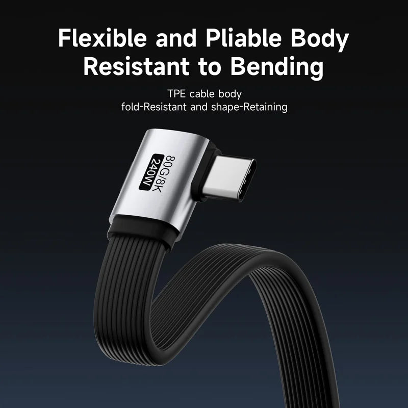 Black USB cable with metallic connector on a dark background