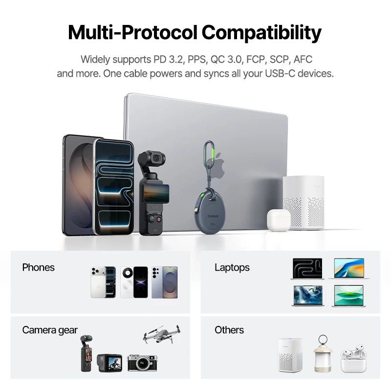 Baseus 240W Retractable USB-C to USB-C Fast Charging Cable