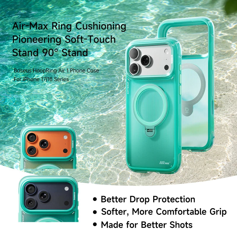 Baseus HoopRing Air 1 Magnetic Stand Case for iPhone 17 & 18