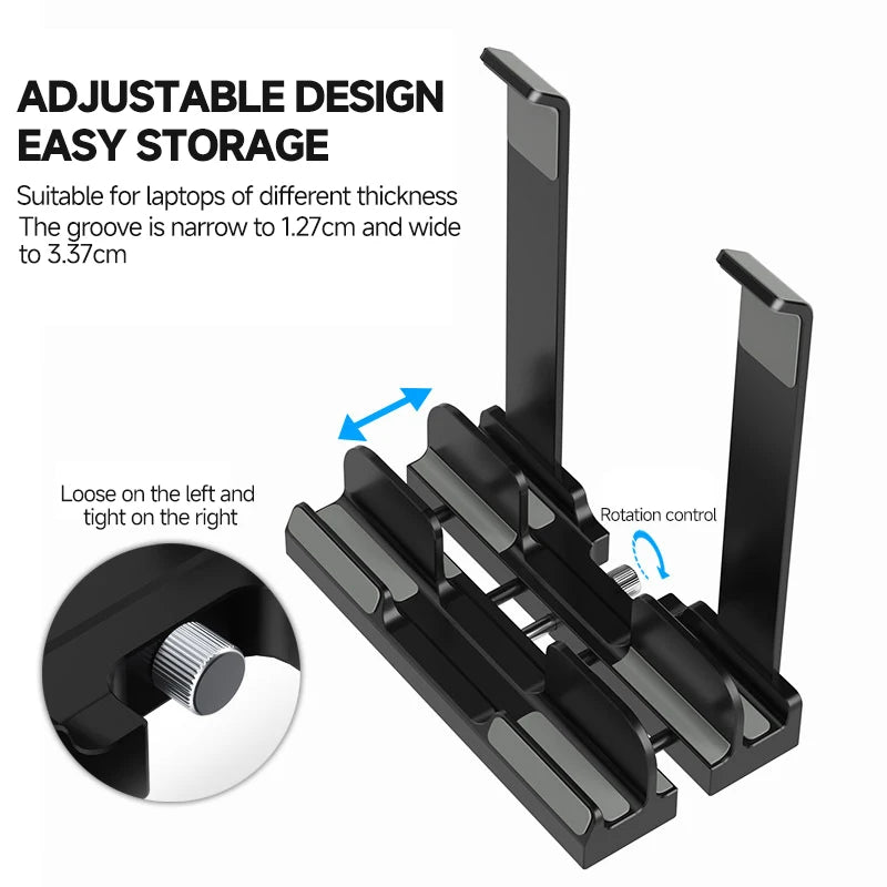 Goojodoq Updated Vertical Laptop Stand 2-in-1