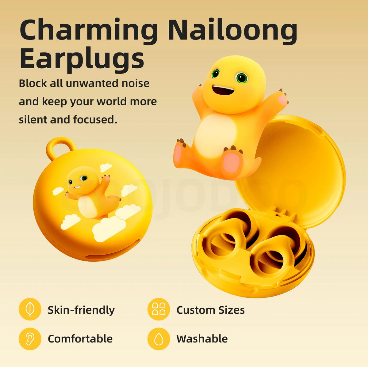 GOOJODOQ Nailoong Silicone Noise Reduction Earplugs