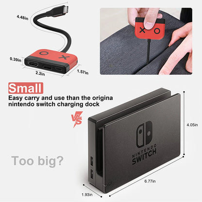 Nintendo Switch/OLED Dock HDMI USB C Goojodoq