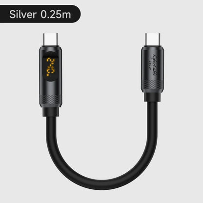USB C Liquid Silicone Cable 240W with LED Display Hagibis