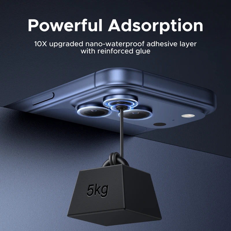 Ceiling hook with a 5kg weight, featuring powerful adsorption technology on a dark background.
