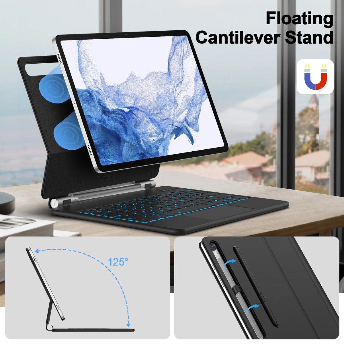 Goojodoq Magic Keyboard for Samsung Tab S