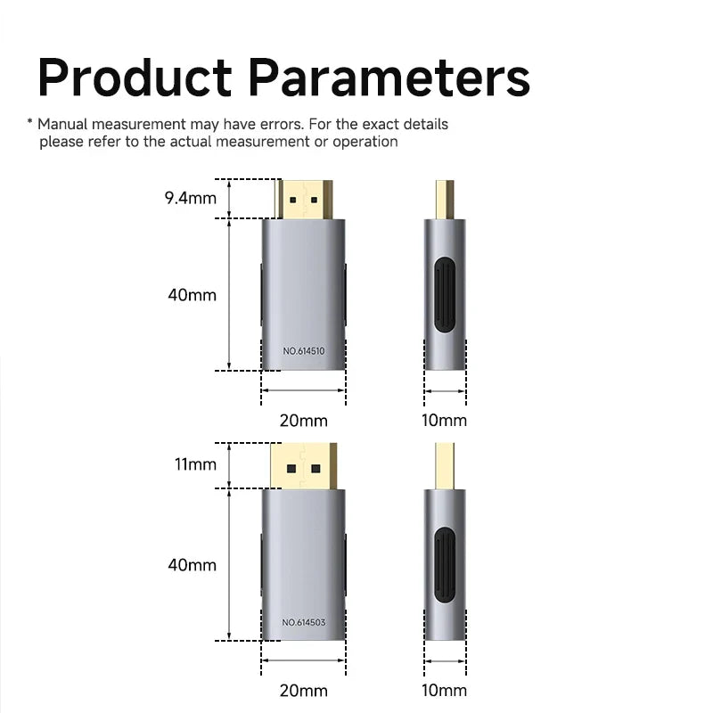 Measurement chart of USB connectors with dimensions on a white background