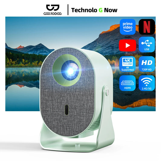 Portable Mini Projector 4K with Bluetooth Speaker