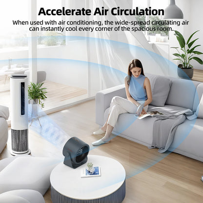 2-in-1 Desktop & Wall-Mounted Cooling Fan