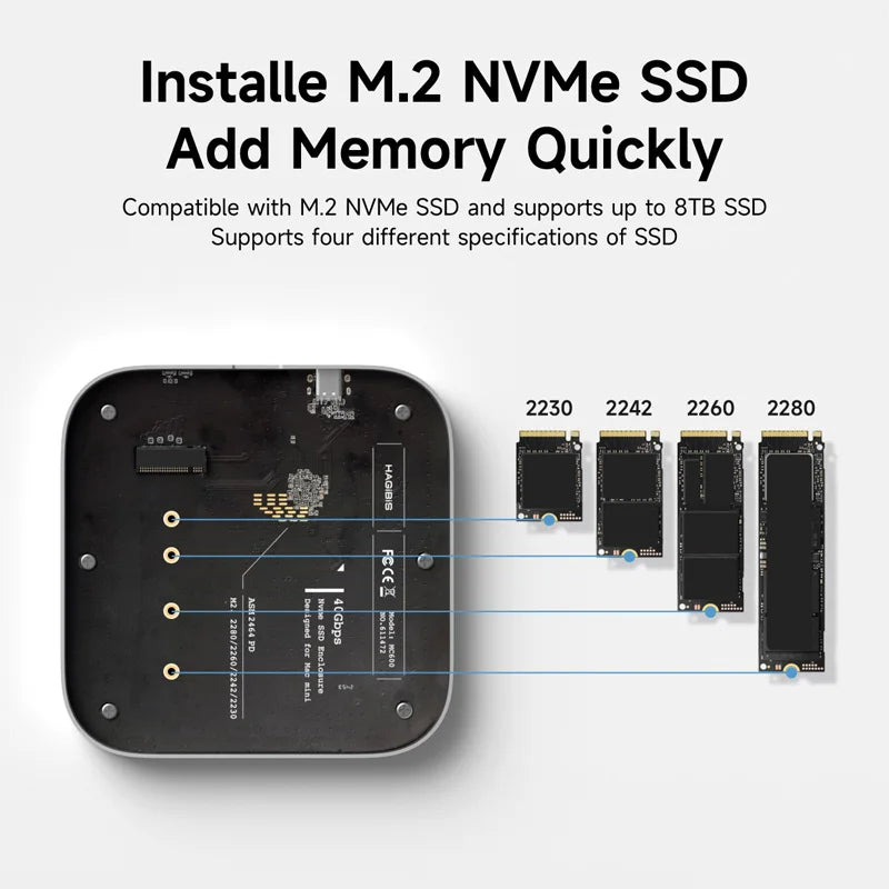 USB4 SSD Enclosure for Mac mini M4 Hagibis